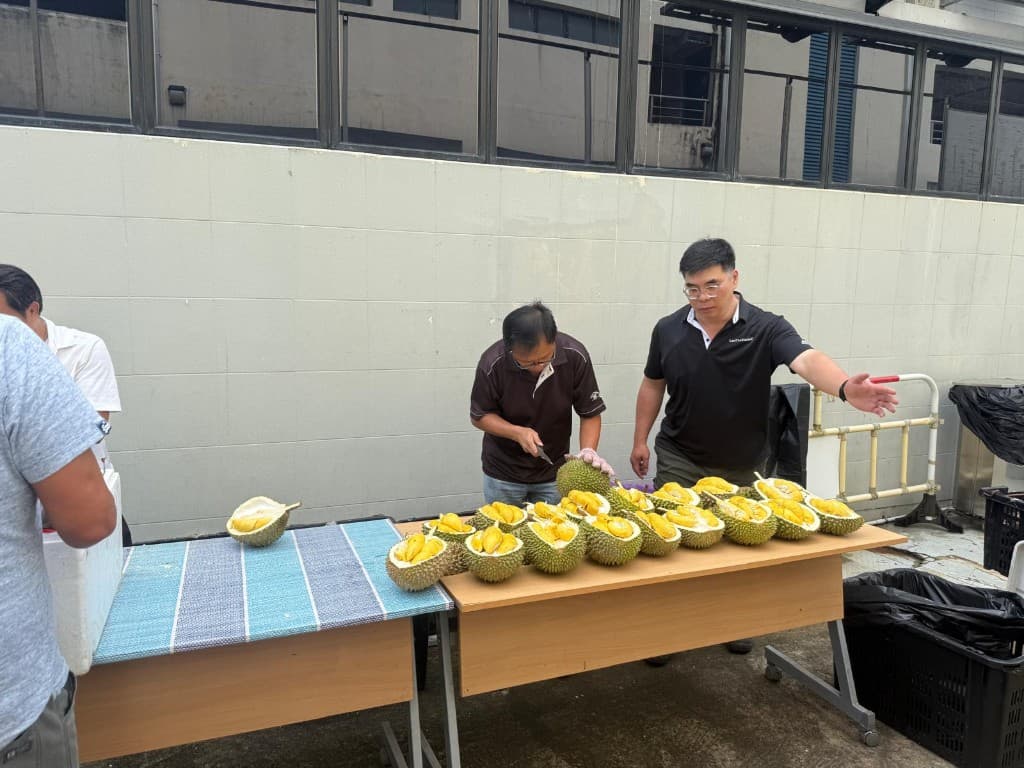 Durian Party with CommScope — July 10, opening durians