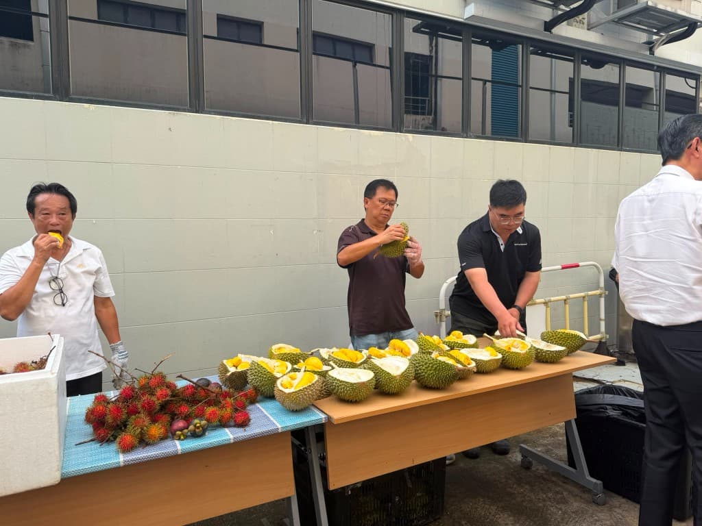 Durian Party with CommScope — July 10, fruit table