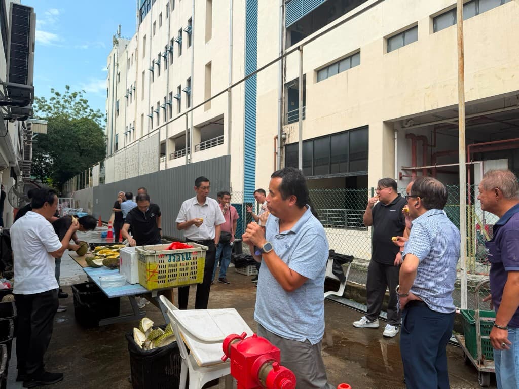 Durian Party with CommScope — July 10, guests enjoying durian