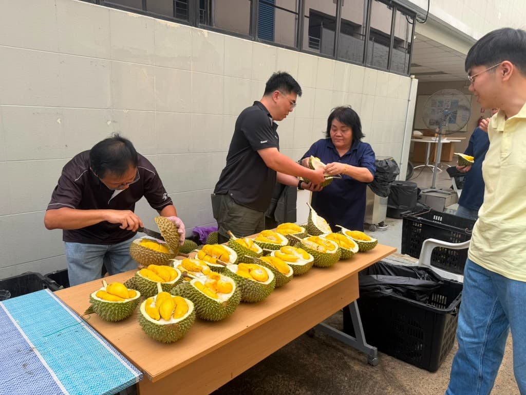 Durian Party with CommScope — July 10, preparing for guests