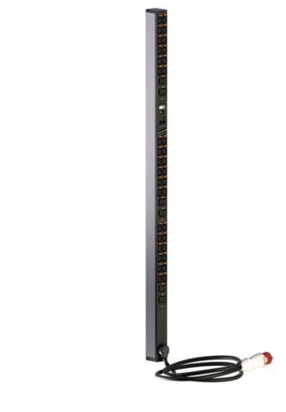 Intelligent PDU, metered (Base version), Zero-U, 3 phase 16A, 36 HD C13 outlets + 6 C19 outlets, with cord locking