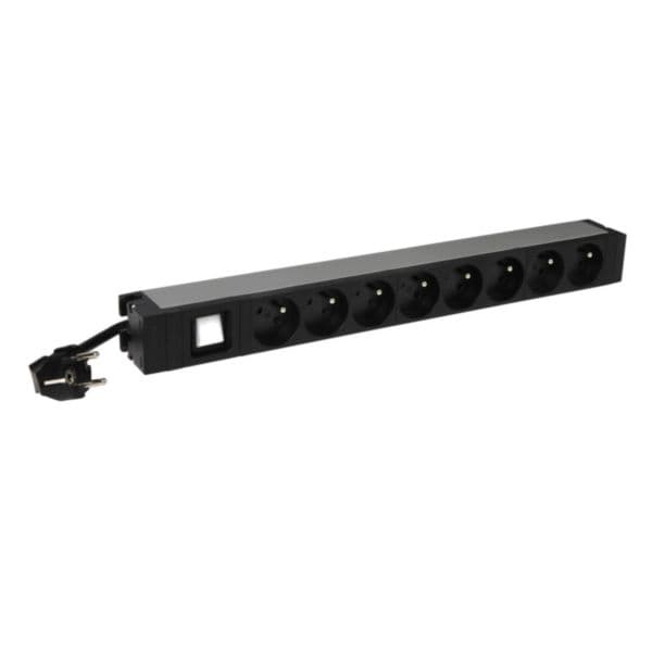 LCS³ 19" PDU 1U 8 x 2P+E french standard with 3m power supply cord and equipped with a luminous switch