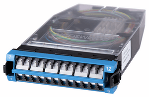 CommScope G2 Splice Cassette, 24LC/UPC with internal shutters, OS2, with pigtails, Method B Enhanced with 250um pigtails