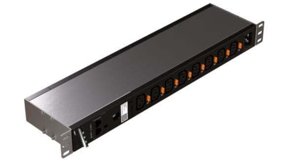 Intelligent PDU, metered (Base version), 19 inch, 1 phase 16A, 8 C13 outlets with cord locking, C20 inlet