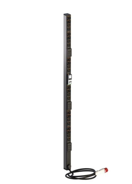 Intelligent PDU, metered (Node version), Zero-U, 3 phase 32A, 24 HD C13 outlets + 12 C19 outlets, with cord locking