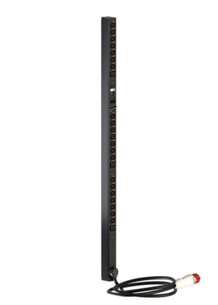 Intelligent PDU, switched (Base version), Zero-U, 3 phase 16A, 21 C13 outlets + 3 C19 outlets, with cord locking