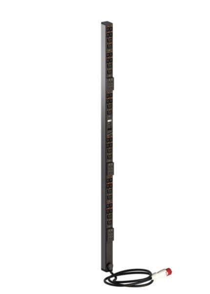 Intelligent PDU, metered (Base version), Zero-U, 3 phase 32A, 24 HD C13 outlets + 12 C19 outlets, with cord locking