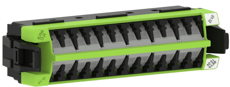 CommScope 360G2 DISTRIBUTION ADAPTER PACK 24 LC MM OM5 LIME GREEN