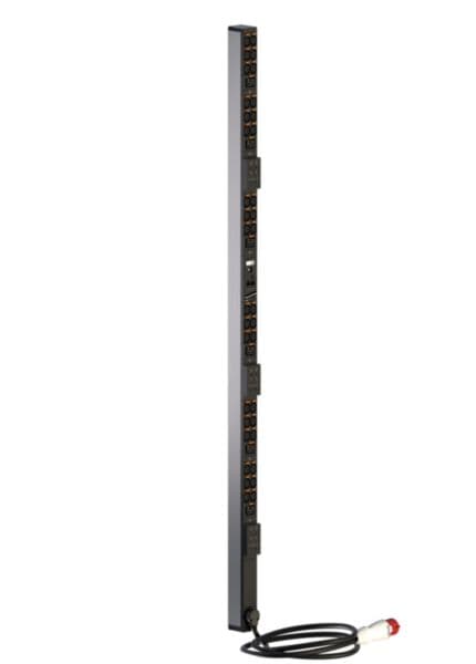 Intelligent PDU, metered (Base version), Zero-U, 3 phase 32A, 36 HD C13 outlets + 6 C19 outlets, with cord locking