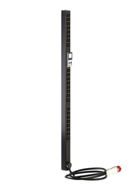 Intelligent PDU, switched (Node version), Zero-U, 3 phase 16A, 21 C13 outlets + 3 C19 outlets, with cord locking