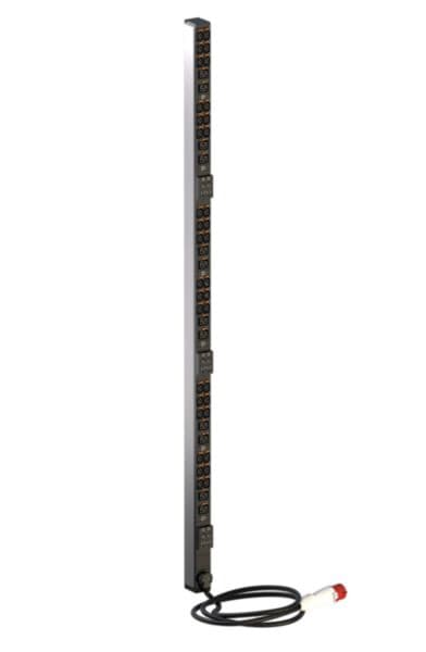 PDU, Zero-U, 3 phase 32A, 36 High Density C13 outlets + 12 C19 outlets, with cord locking