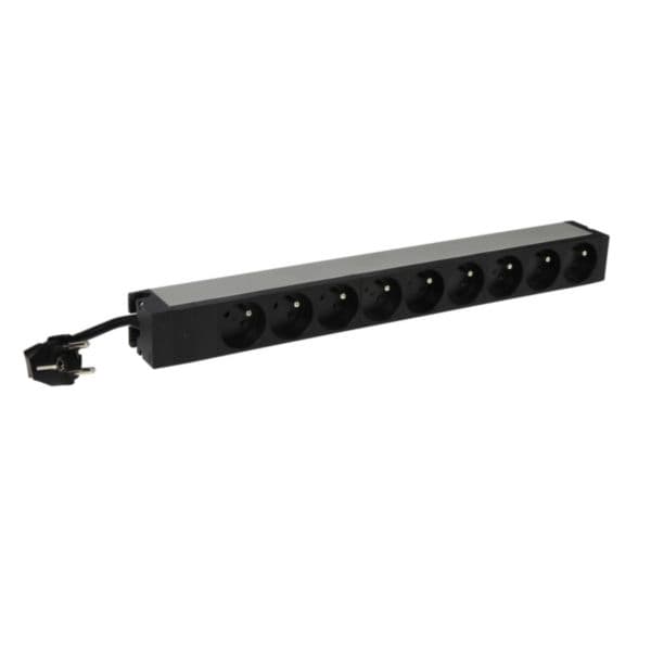 LCS³ 19" PDU 1U 9 x 2P+E french standard with 3m power supply cord and equipped with a power indicator